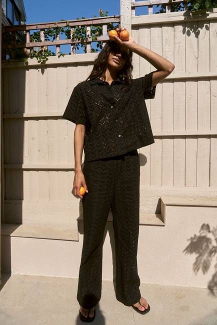 KHARI Organic Cotton Trouser - Black