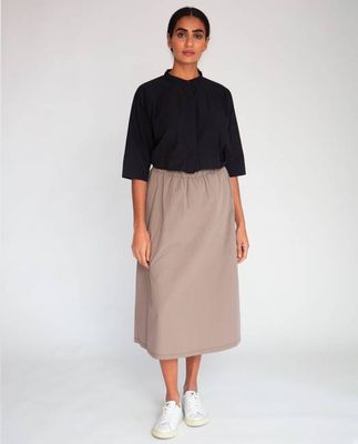 Ashley Organic Cotton Skirt In Olive