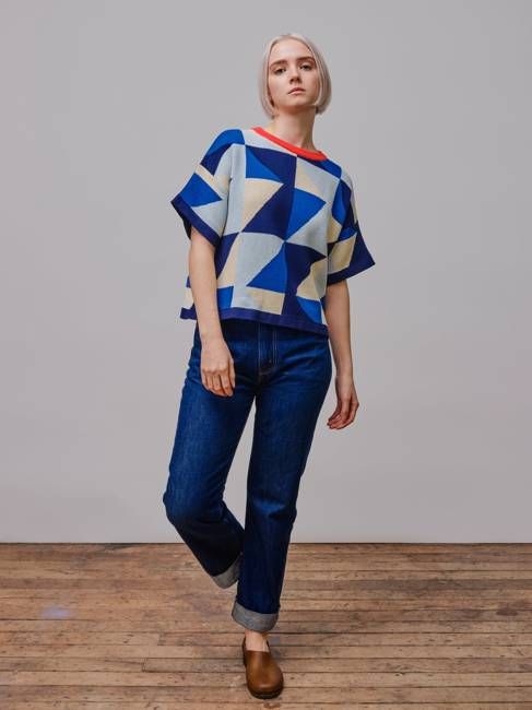 Calder Sweater Tee - Jacaranda