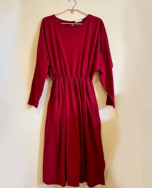 Talita Organic Cotton Dress in Cherry XS Preloved