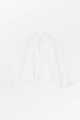 Frigga flounce shirt - Optic white