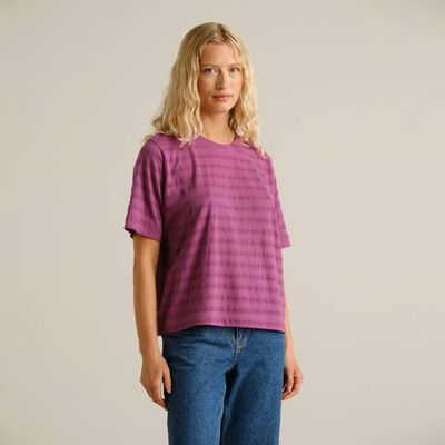 DEDICATED - T-shirt Vadstena Lace Amethyst Purple