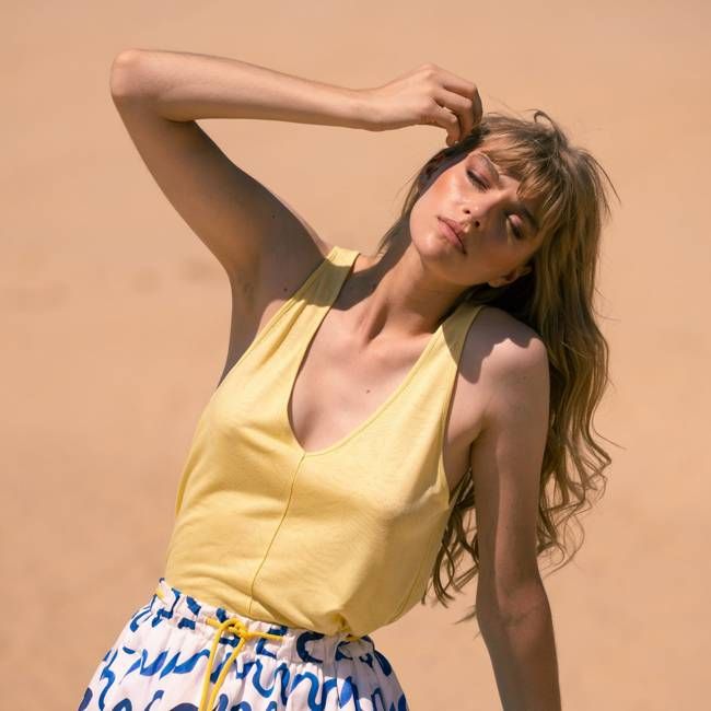 Summer top Soft yellow EcoVero - Last size 40