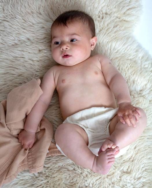 Gabriel Organic Cotton Baby Knickers In Ecru