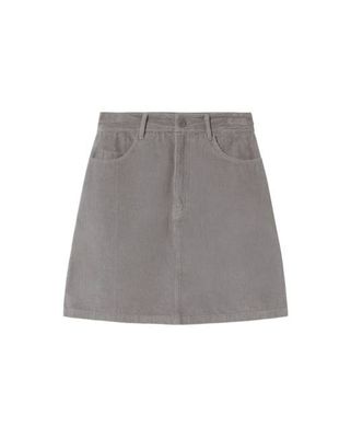 Grey corduroy Marsha mini skirt