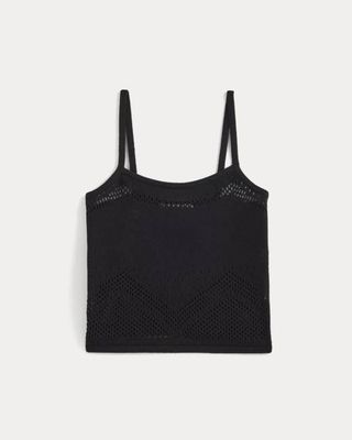 Lace-Knit Cami | Black