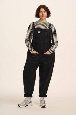 Original - Denim Dungarees in Washed Black