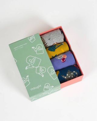 A Perfect Afternoon Organic Cotton Gift Box of 4 Socks - Multi
