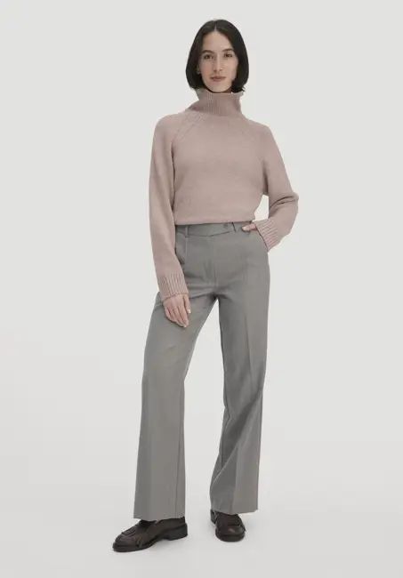 Straight leg relaxed wool trousers made from pure organic merino wool