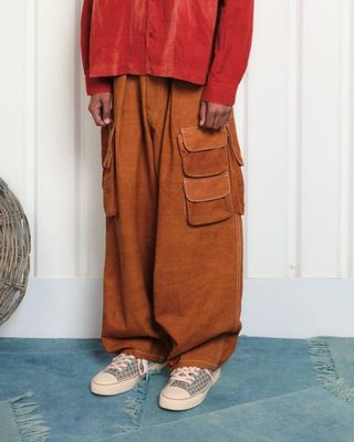 Forager Hose - Brown Slub Contrast