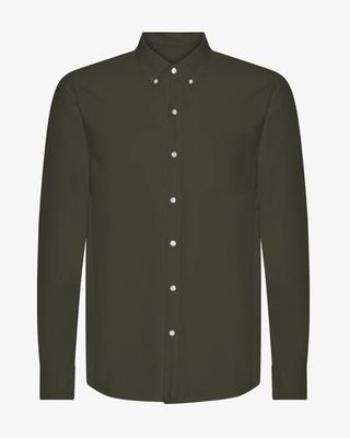 Organic Button Down Shirt - Hunter Green