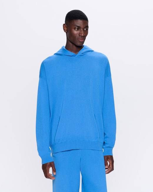 Archive Mens DNA Knitted Hoodie—geyser blue