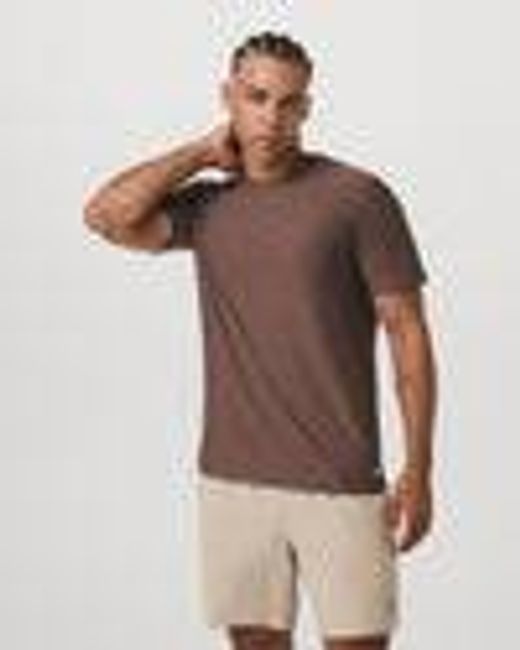 Strato Tech Tee | Men's Sable Heather Performance T-Shirt | Vuori