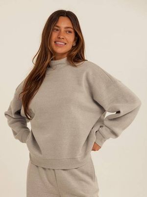 Karlie Triblend Fleece Mock Neck Pullover