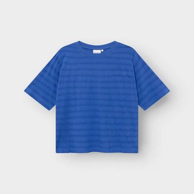 DEDICATED - T-shirt Vadstena Lace Dazzling Blue