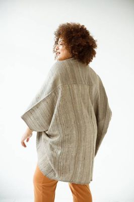 JULAHAS+ JIVA Wool Silk Kimono Earth