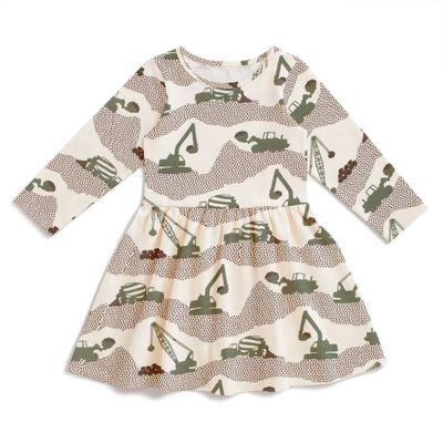 Calgary Dress - Construction Forest Green