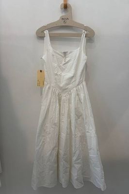 Sample Sale Iris Dress in White Poplin