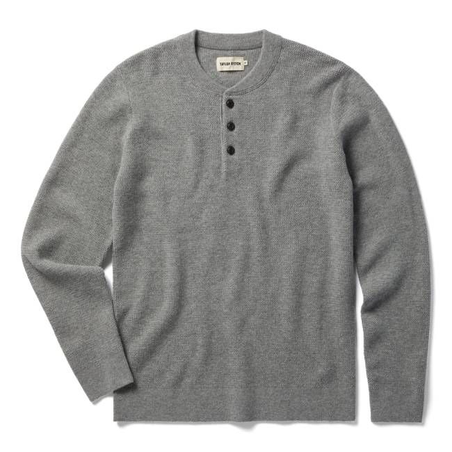 The Hudson Sweater in Heather Grey