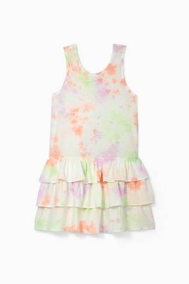 Tie-Dye Ruffle Dress - FINAL SALE