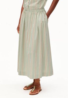 GESTREIFTER A-LINIEN MIDI-ROCK