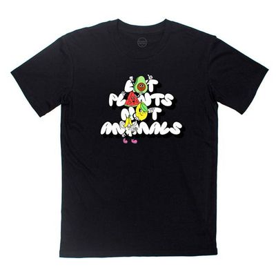 Eat Plants Not Animals Unisex T-shirt - Black
