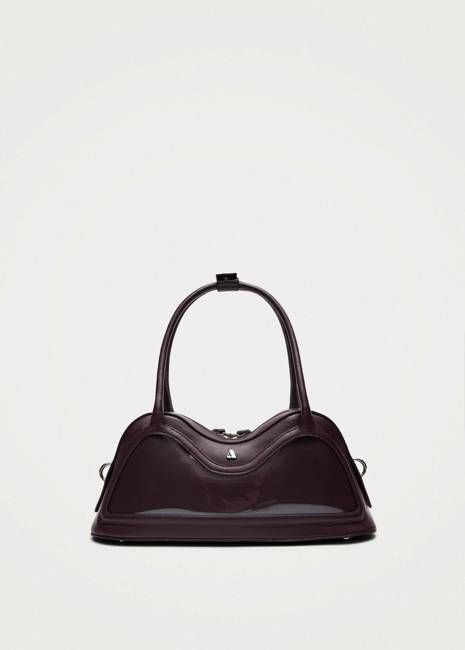 Hilma Vinyl Burgundy Leather Bag
