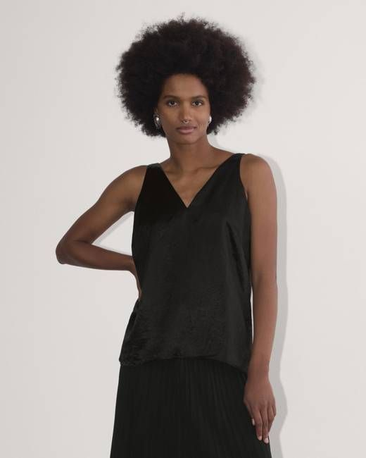The Satin Tank | Black