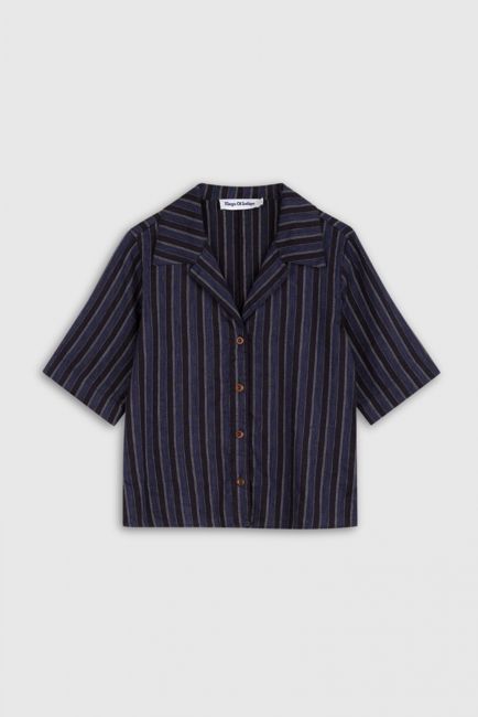 MORRIGAN | BLUE LINEN STRIPE