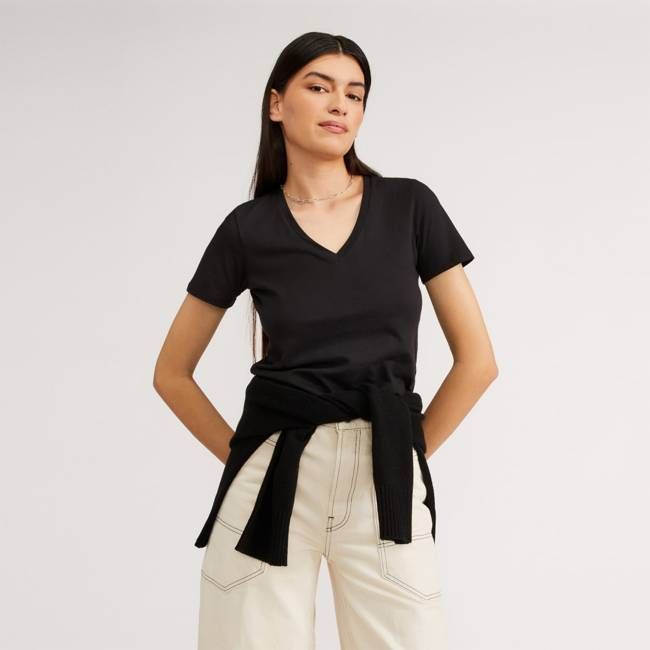 The Organic Cotton V-Neck | Black