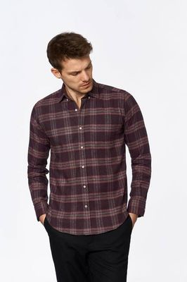 Flanellhemd Abies Bordeaux