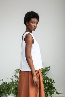 Azure Organic Cotton Top in White