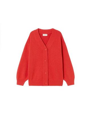 Red wool cardigan Jazz