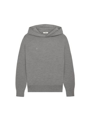 Archive Womens Regenerative Merino Wool Hoodie—grey marl
