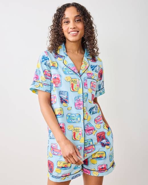 Retro Sardines - Short PJ Set - Open Water