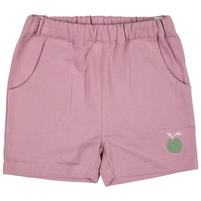 Embroidered Pull-On Shorts - Pink
