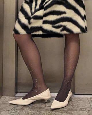 Strumpfhose Pauline mit Strasssteinen