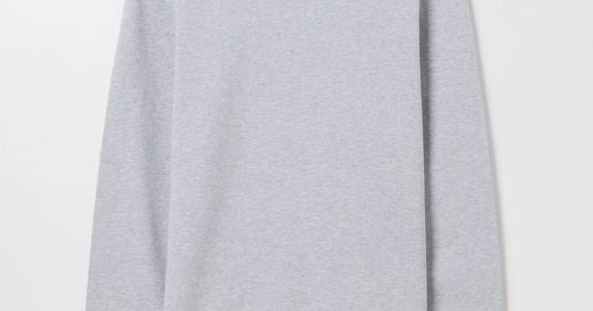 Grey Melange Sweatshirt | Cotton Loopback | Asket