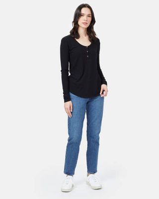 Ribbed Henley Longsleeve