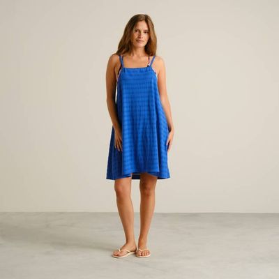 DEDICATED - Kleid Nykvarn Lace Dazzling Blue