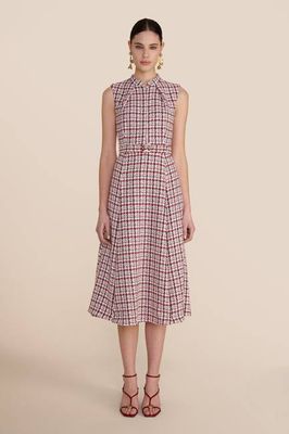 Ahana Sleeveless Check Dress