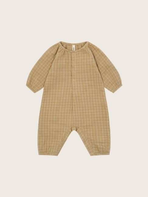 Grid Check Wheat Onesie