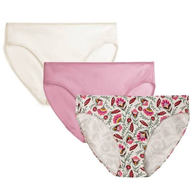Organic Cotton Women's Evolve Underwear 3-Pack - Folk Floral Combo - FINAL SALE
