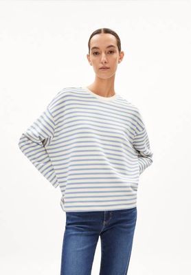 FRANKAA MAARLEN STRIPE SWEAT | iceberg blue-undyed