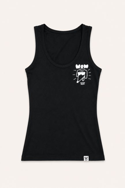 CAMISETA NEGRA WOW DOG TIRANTE
