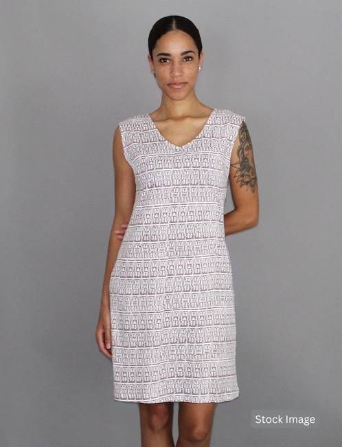 Geo Mauve Organic Dress : Pre-Loved
