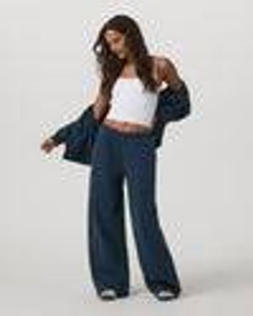 Women's Restore Ultra Wideleg Sweatpant - Long | Ocean Blue | Vuori