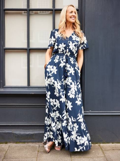 Vicky - Boho Maxi Dress - Floral Print