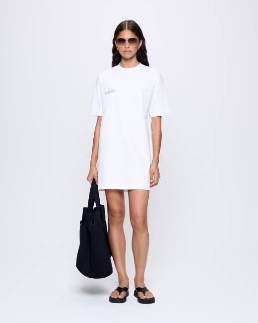 Archive Womens Interlock T-Shirt Dress—Off-White