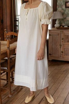 Bertille Pintucked House Dress